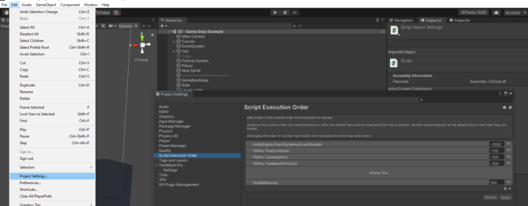 Unity script order execution