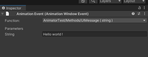 Unity animation event with parameter