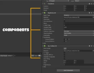 Unity inspector components