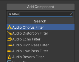 Unity audio filters