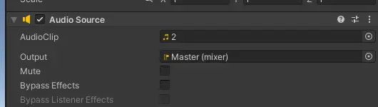 Unity audio source output