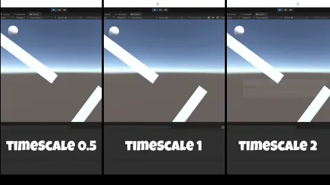 Unity timescale demonstration with physics
